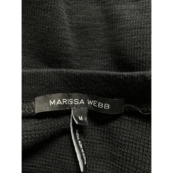 Marissa Webb 'Blair' Black Waffle Knit Puff Sleeve Pullover Size M - Picture 4 of 5